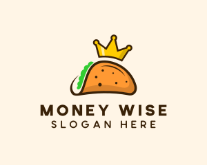 Mexican Taco King Crown logo design