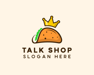 Mexican Taco King Crown logo design