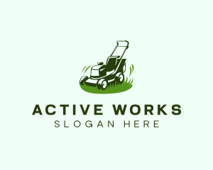 Backyard Lawn Mower logo design