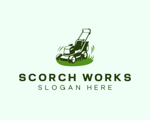 Backyard Lawn Mower logo design