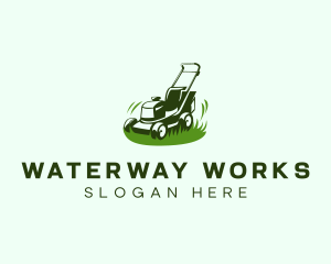 Backyard Lawn Mower logo design