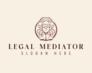 Law Justice Woman logo design