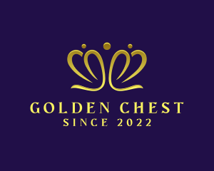 Golden Pageant Crown logo design