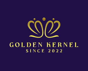 Golden Pageant Crown logo design