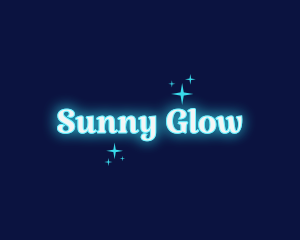 Whimsical Sparkle Neon logo design