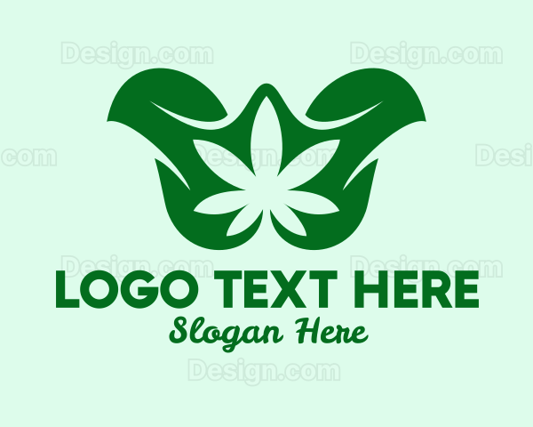 Organic Cannabis Leaf Logo