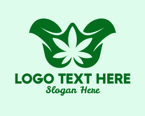 Organic Cannabis Leaf  logo