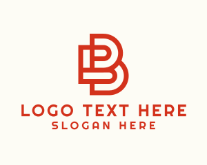 Modern Geometric Letter B logo