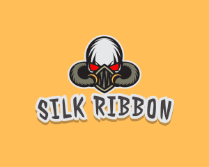 Skull Streamer Halloween logo design