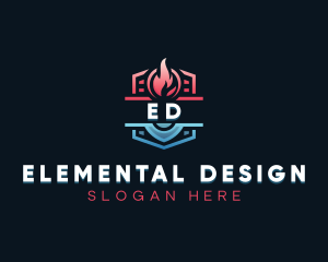 Air Condition HVAC logo design