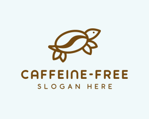 Coffee Bean Turtle  logo design