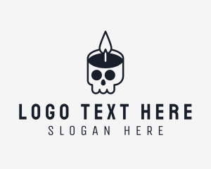 Skull Candle Flame logo