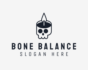 Skull Candle Flame logo