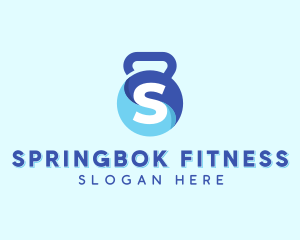 Fitness Kettlebell Letter S logo design