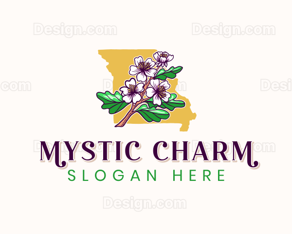 Missouri Blossom Flower Logo