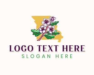 Missouri Blossom Flower logo