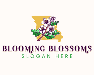 Missouri Blossom Flower logo design