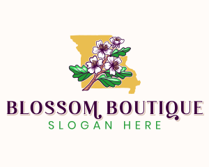 Missouri Blossom Flower logo design