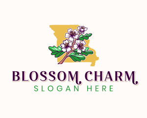 Missouri Blossom Flower logo design