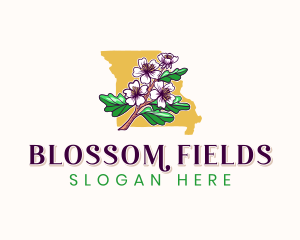 Missouri Blossom Flower logo design