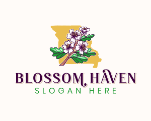 Missouri Blossom Flower logo design