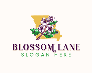 Missouri Blossom Flower logo design