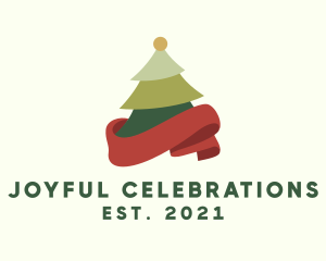 Holiday Christmas Tree Ribbon logo