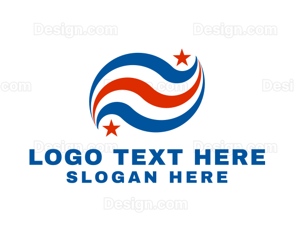 Patriotic USA Flag Logo