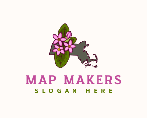 Massachusetts Natural Mayflower logo design