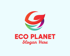 Planet Nature Leaf logo design