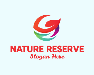 Planet Nature Leaf logo design