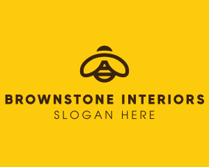 Brown Minimalist Bumblebee logo