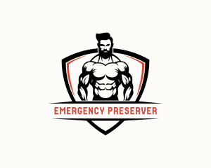 Fitness Muscle Man Logo