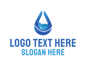 Water Splash Droplet logo