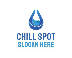 Water Splash Droplet Logo