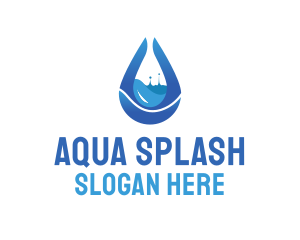 Water Splash Droplet logo