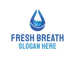 Water Splash Droplet logo design