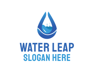 Water Splash Droplet logo design