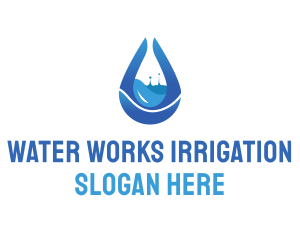 Water Splash Droplet logo design