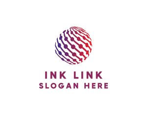 Globe Network Link logo design