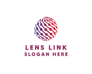 Globe Network Link logo design