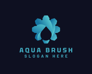 Industrial Water Droplet logo design