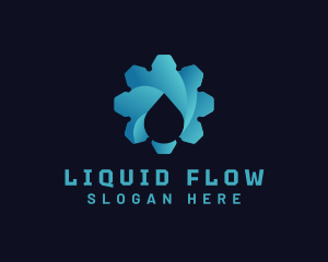 Industrial Water Droplet logo design