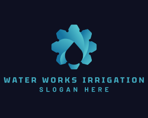 Industrial Water Droplet logo design