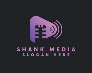 Media Microphone Podcast logo design