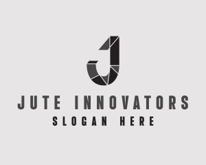 Origami Shapes Letter J logo design