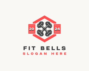 Fitness Gym Dumbbell logo design