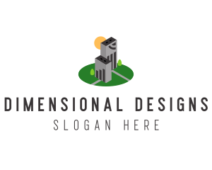 3D Tower Property  logo design