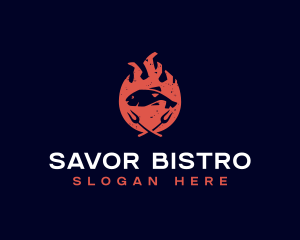 Seafood Fish Grill logo design