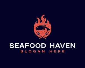 Seafood Fish Grill logo design